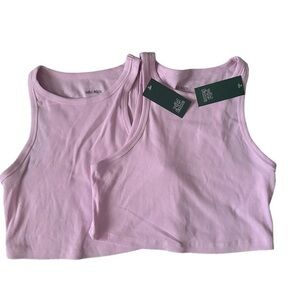 NWT Pink Sleeveless Crop Top Large 2pcs